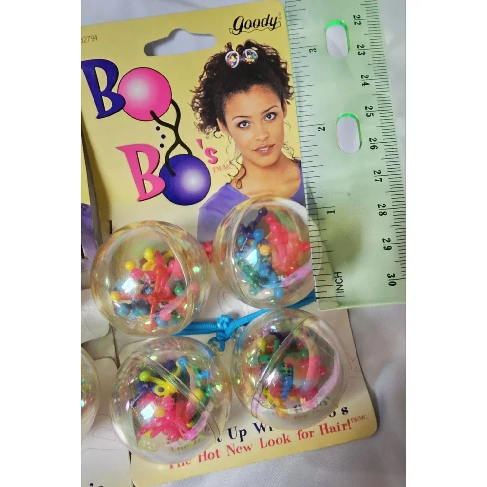 Vintage 1990 Lot Of 4 Goody Bobo Ponytail Balls Big & Little Colorful Girls Fun
